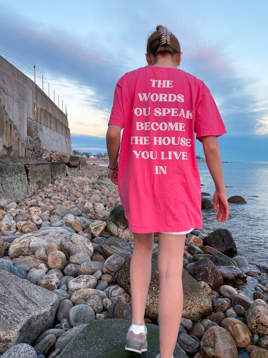 the words you speak become the house you live in, mindset over matter, graphic tshirt, motivation, the words you speak become the house you live in sweatshirt, the words you speak become the house you live in bible verse, the words you speak become the house you live in print